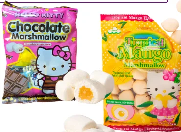 Marshmallow Hello Kitty relleno de fresa o blueberry