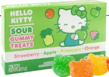 Gomitas Hello Kitty Gummy Treats en caja (fresa, manzana, piña y naranja)