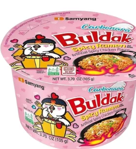 Tazón Buldak Flat Rosé coreano (Fetuccine)